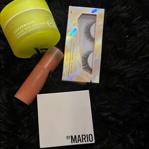 e.l.f. Supermask with Huda Beauty blush and By Mario Palette
